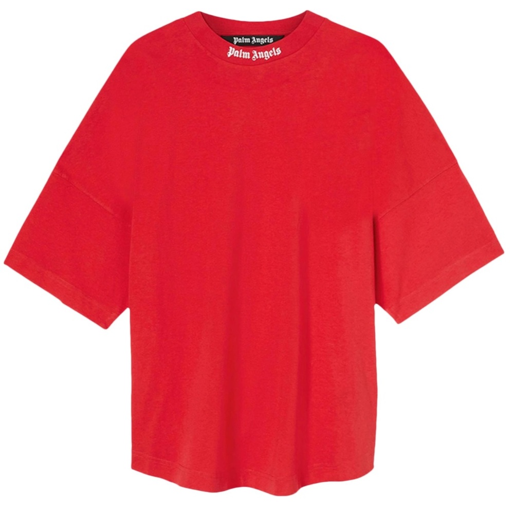 Palm Angels Red Oversized Shirt